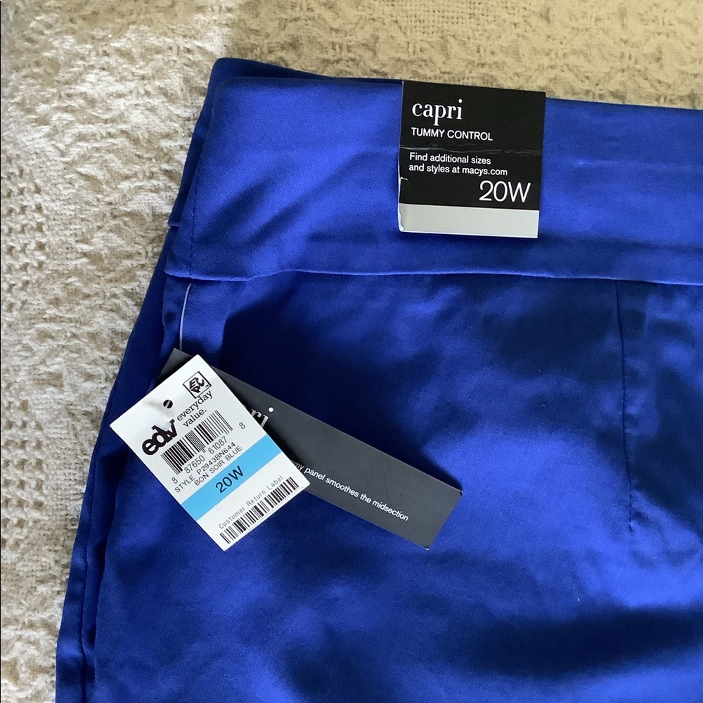 Alfa I Bright Blue Plus Size Capris